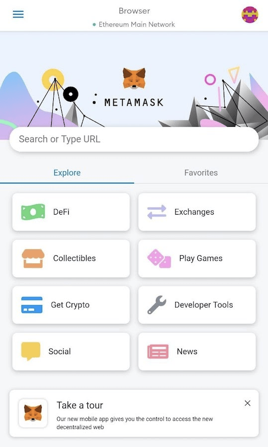 MetaMask App浏览器。